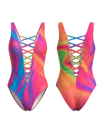 ❤Colorful Hot Tie-dye Roman-knot One Piece