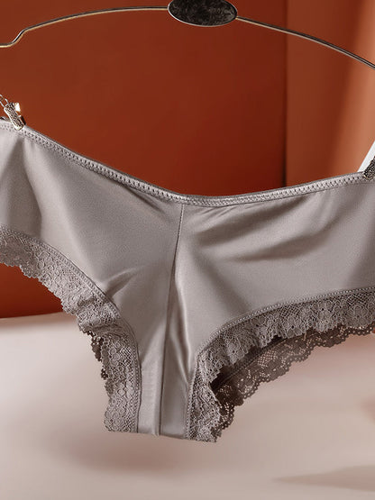 Hollow Out Silk T-back Panties