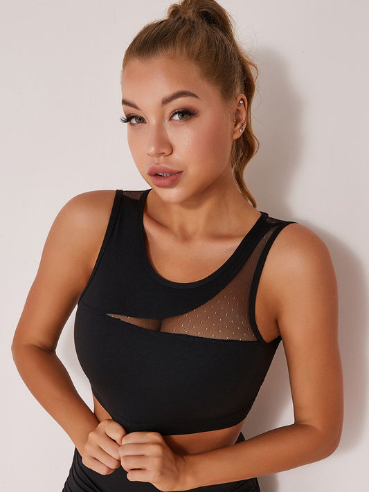 Sexy Mesh Yoga Sports Bra
