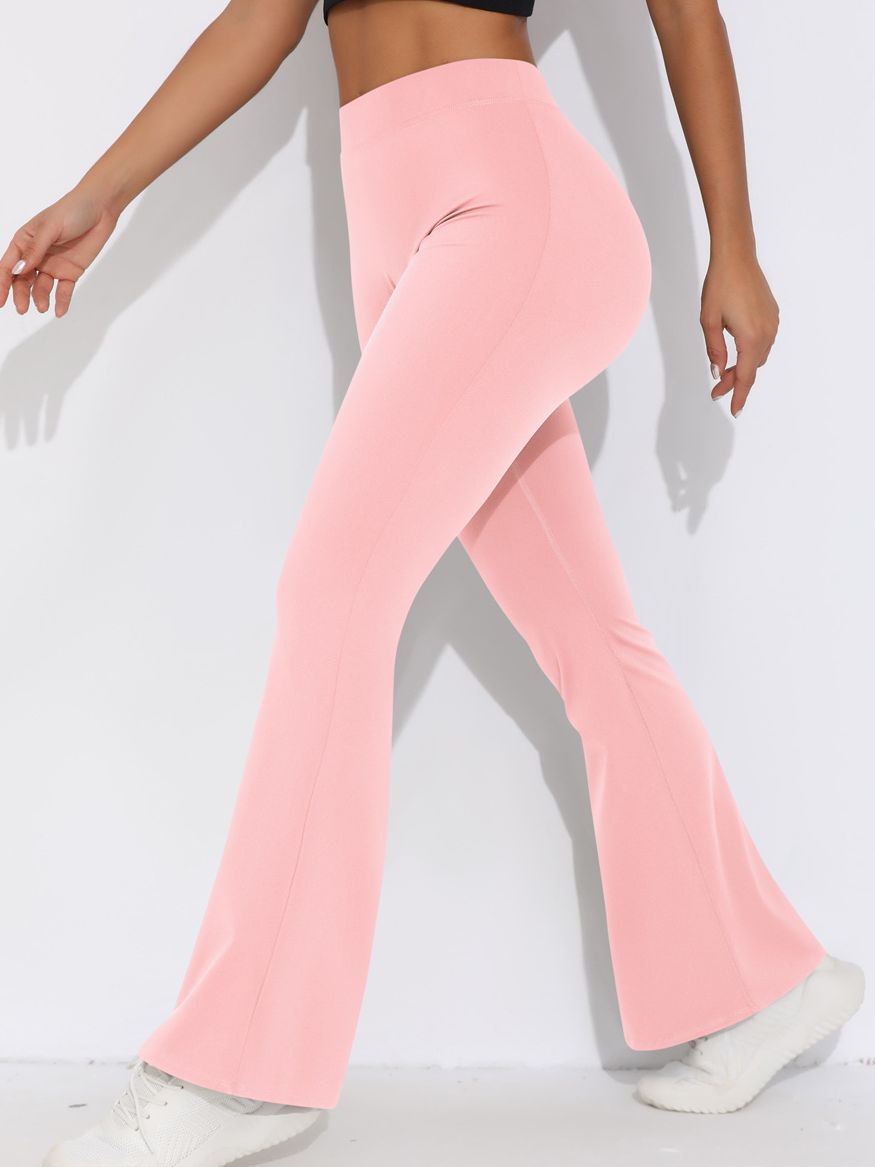ZASUWA Damen V-förmige Taille Scrunch Bum Schnelltrocknende Flare Leggings 