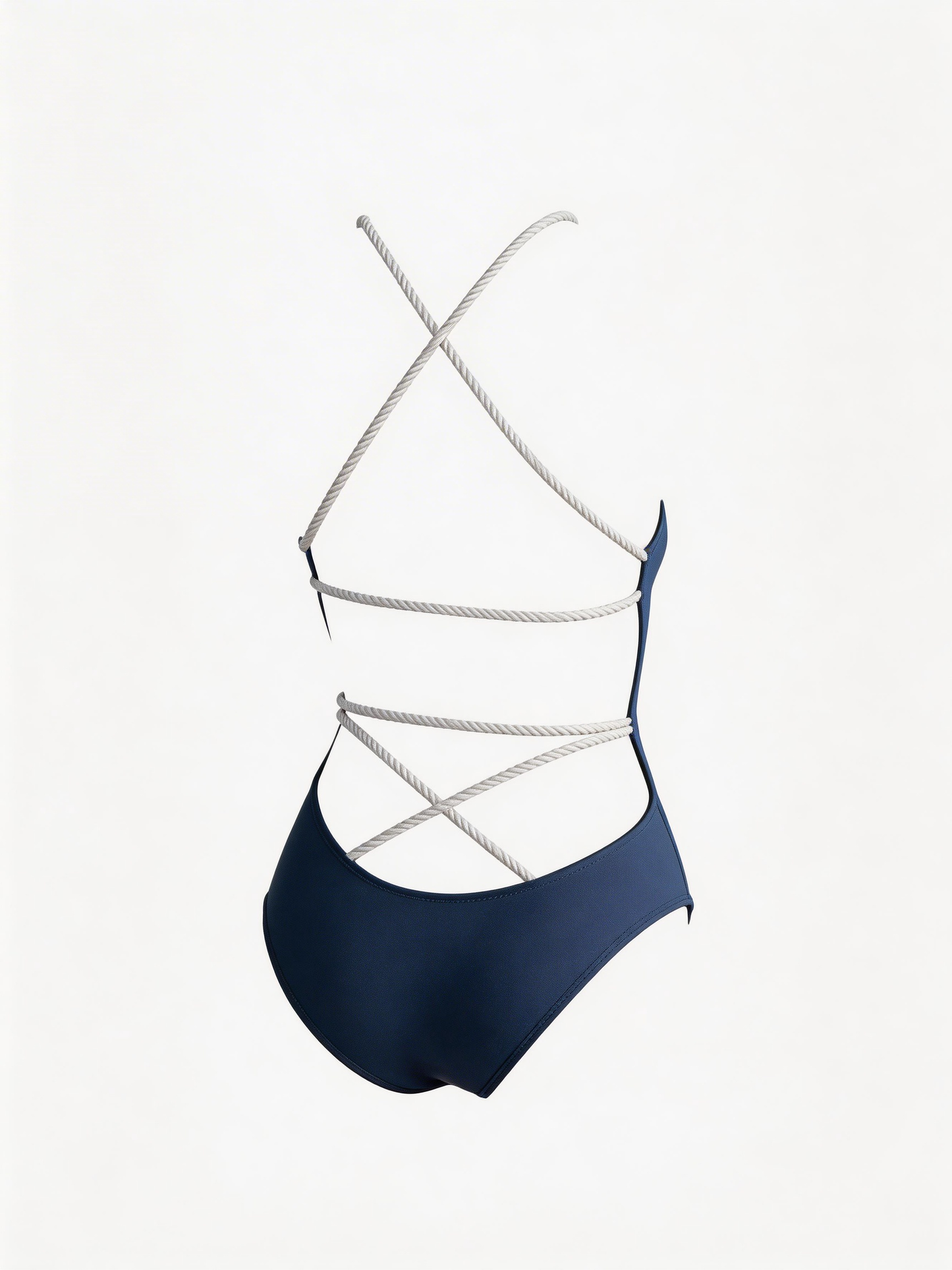 Contrast Color Cross Back One Piece