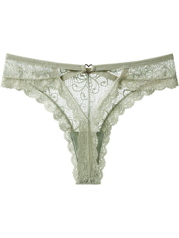 ZASUWA Damen Sexy Spitze Herzform Aushöhlen T-Back Höschen