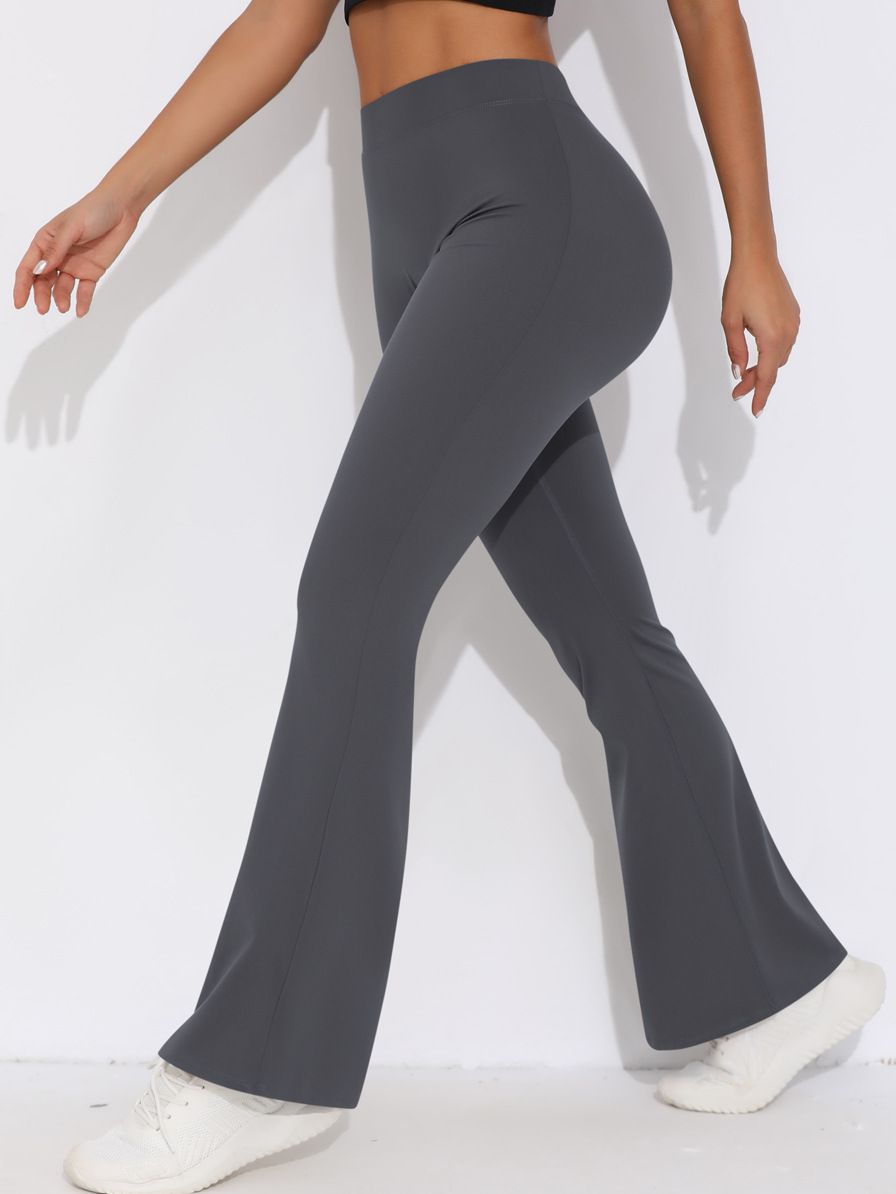 ZASUWA Damen V-förmige Taille Scrunch Bum Schnelltrocknende Flare Leggings 