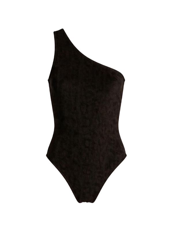 Sexy Slim Fit Mesh Spliced Cutout One-Shoulder One Piece