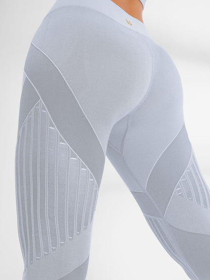 High-waist Fishnet Knitted Seamless Leggings