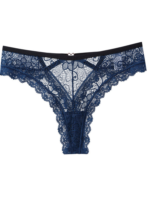 ZASUWA Damen Sexy Spitze Herzform Aushöhlen T-Back Höschen