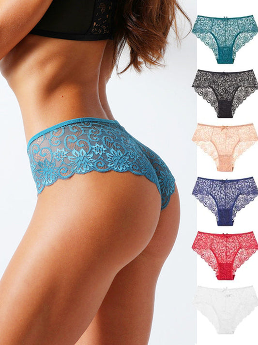 Sexy Flower Lace Dots Panties