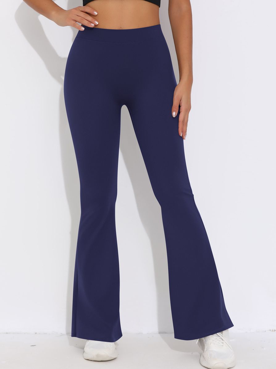 ZASUWA Damen V-förmige Taille Scrunch Bum Schnelltrocknende Flare Leggings 