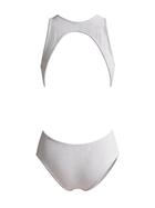 White Open Back Racerback One Piece