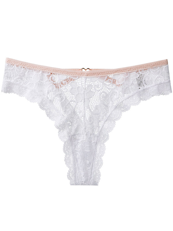 ZASUWA Damen Sexy Spitze Herzform Aushöhlen T-Back Höschen