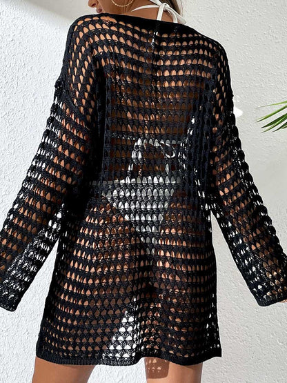 Sexy Sheer Fishnet Swimwear Cover Dress