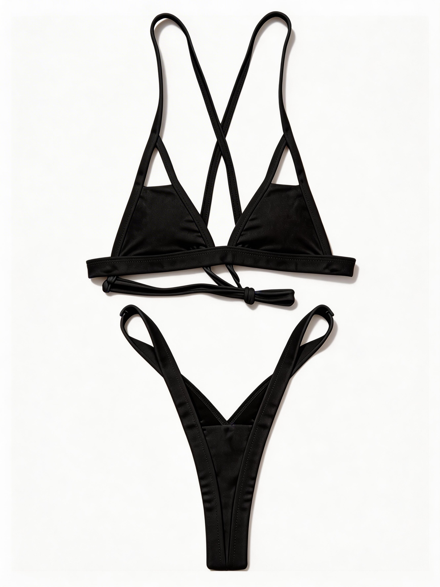 Cross Cutout Micro Bikini Set