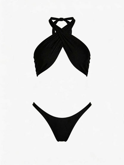 Sexy Cross Backless One Piece