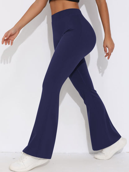 ZASUWA Damen V-förmige Taille Scrunch Bum Schnelltrocknende Flare Leggings 