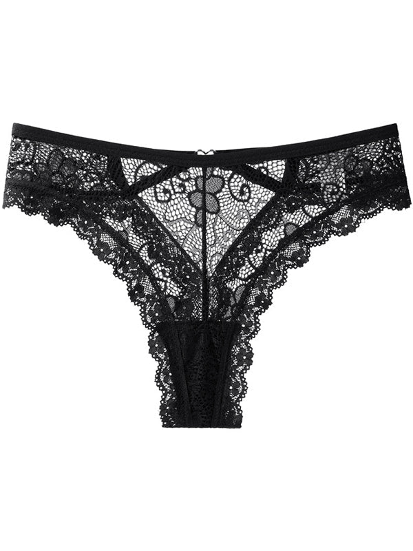 ZASUWA Damen Sexy Spitze Herzform Aushöhlen T-Back Höschen