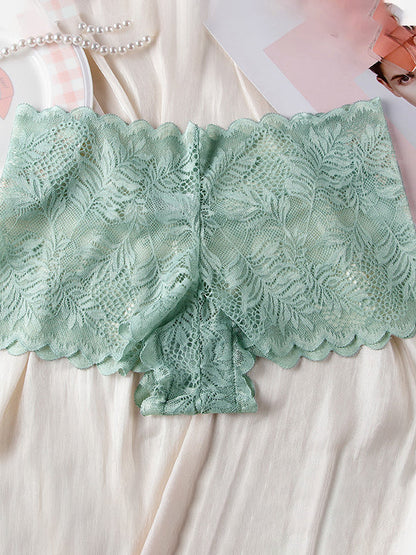 Sexy Solid Color Lace Panties