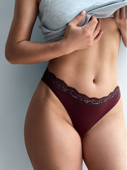ZASUWA Damen-Sporthöschen aus Modalstoff mit Spitze 