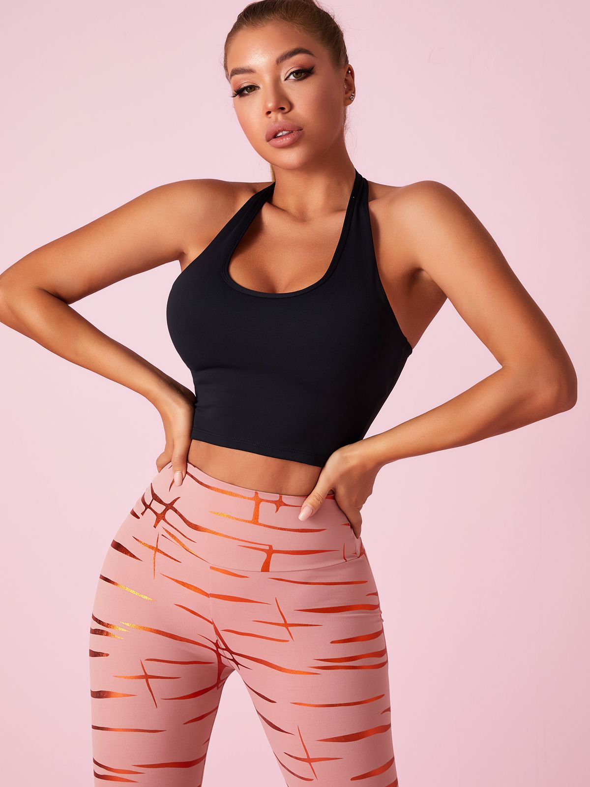 Sports Bras Roman Knot Halter Beautify Back Sports Bras