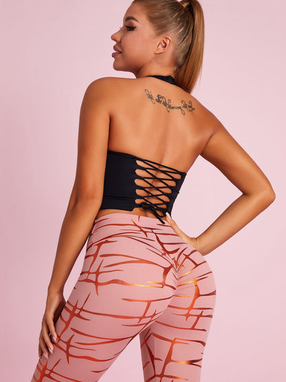 Sports Bras Roman Knot Halter Beautify Back Sports Bras