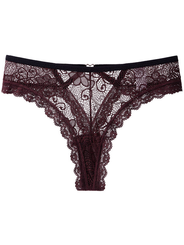 ZASUWA Damen Sexy Spitze Herzform Aushöhlen T-Back Höschen