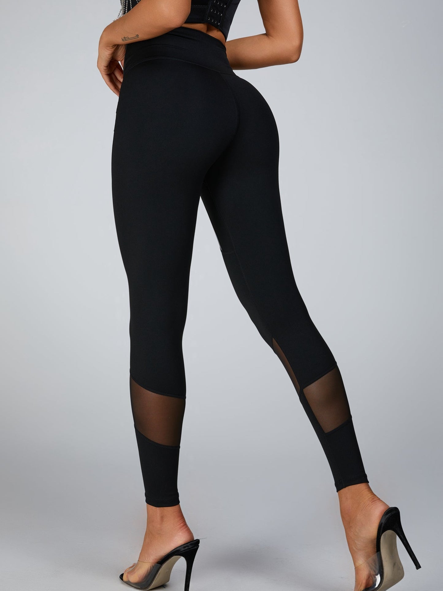 “Stitching Sexy” Cutout Mesh Beading Tassel Corset Tracksuit