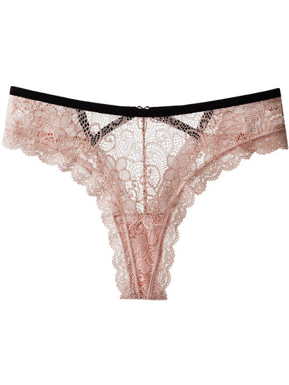 ZASUWA Damen Sexy Spitze Herzform Aushöhlen T-Back Höschen