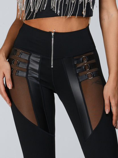 “Stitching Sexy” Cutout Mesh Beading Tassel Corset Tracksuit