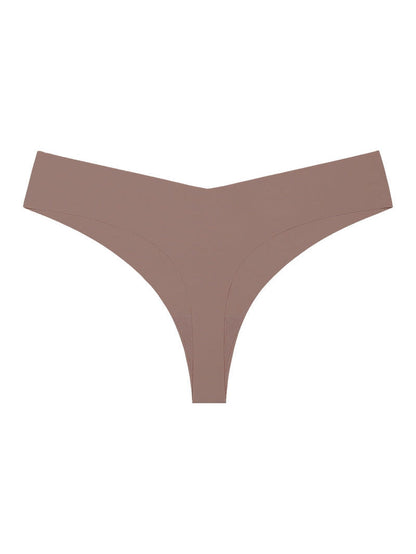 Seamless V-shape waisted T-back Underwear