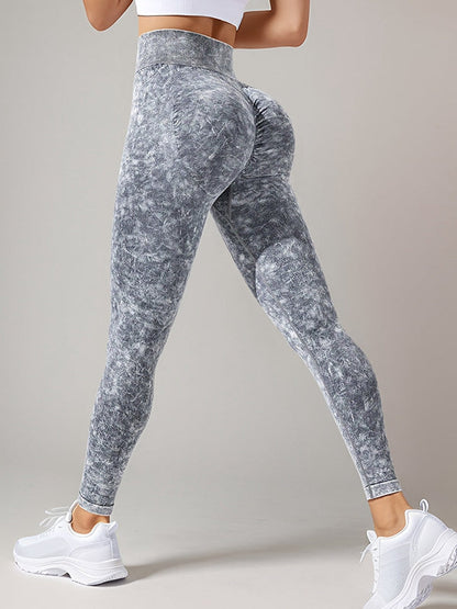 ZASUWA Damen Nahtlose Denim Scrunch Bum Leggings