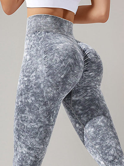 ZASUWA Damen Nahtlose Denim Scrunch Bum Leggings