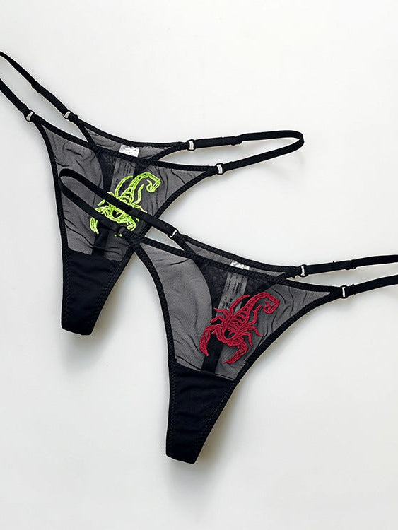 Scorpion Print Mesh Underwear