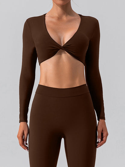 Twist Cross Back Deep V Back Tracksuits