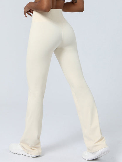 Unique Hip Stripes Flare Leggings