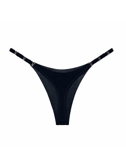 Metal Animal Print T-back Underwear