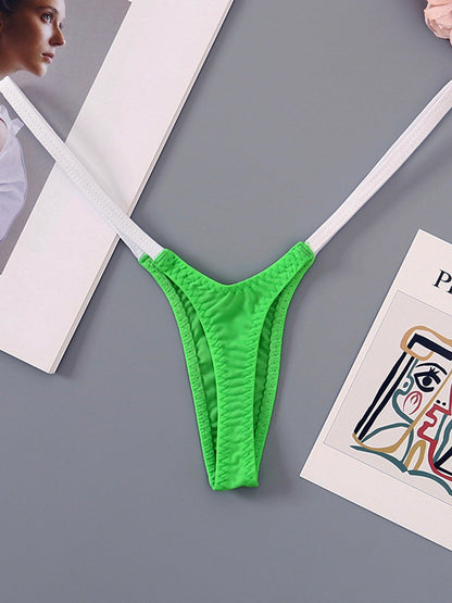 Contrast Color T-back Panties