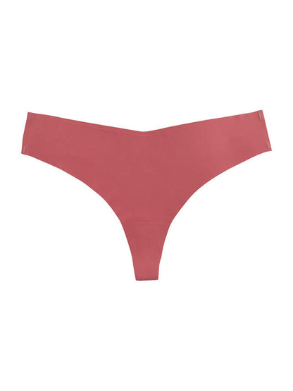 Seamless V-shape waisted T-back Underwear