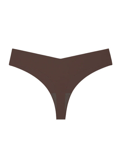 Seamless V-shape waisted T-back Underwear