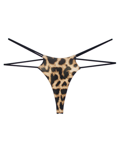 Unique Double Girdle Leopard Sports Panties