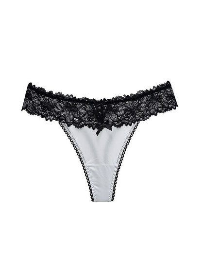 Mesh Solid Color Lace Underwears