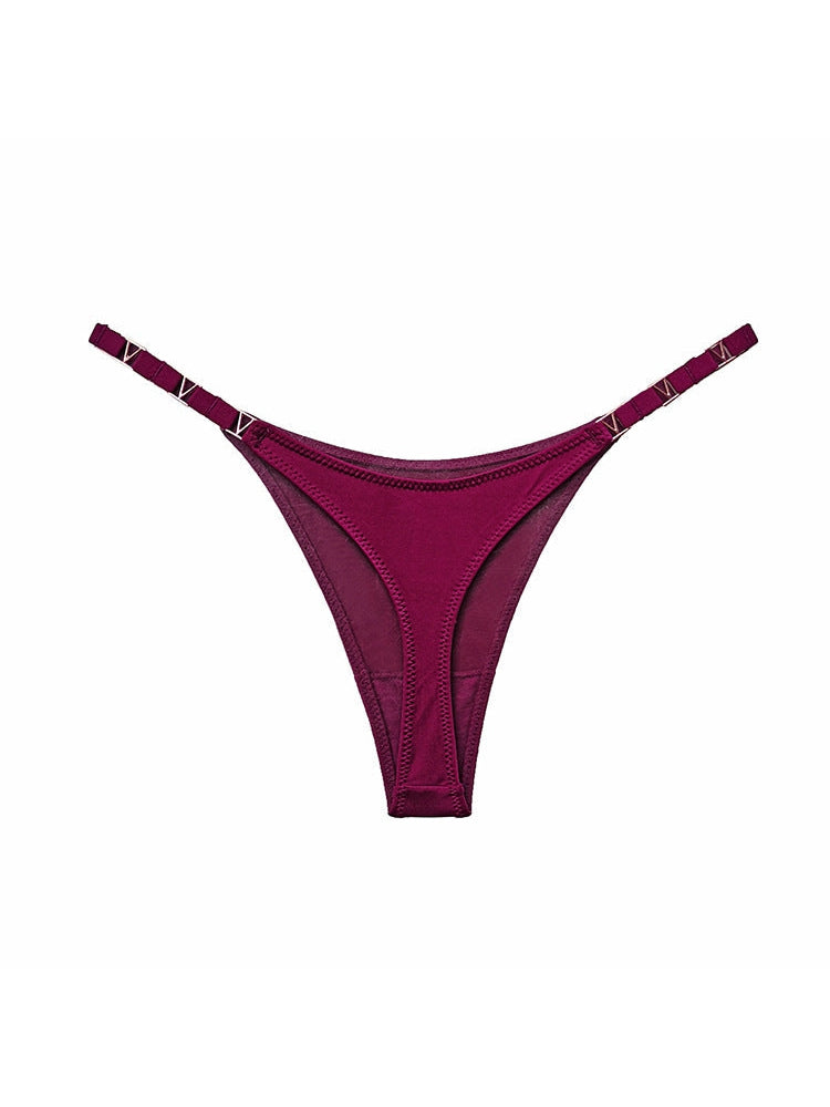 Metal Animal Print T-back Underwear