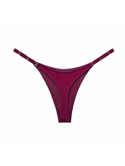Metal Animal Print T-back Underwear
