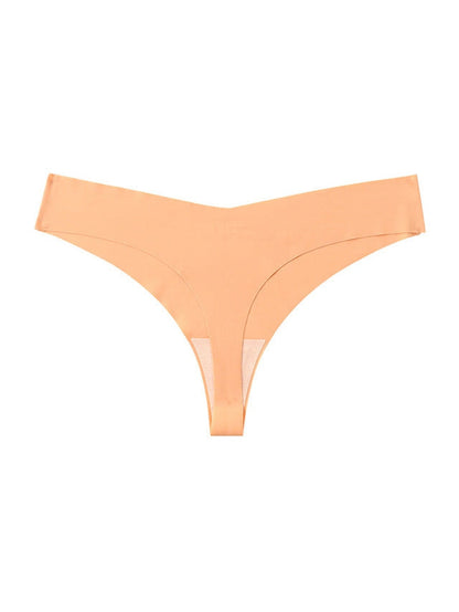Seamless V-shape waisted T-back Underwear