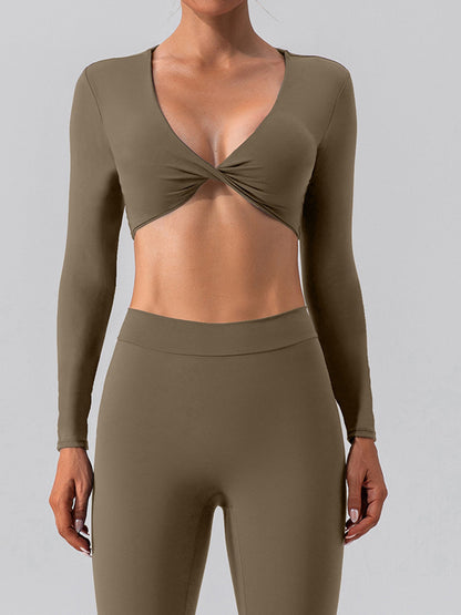 Twist Cross Back Deep V Back Tracksuits