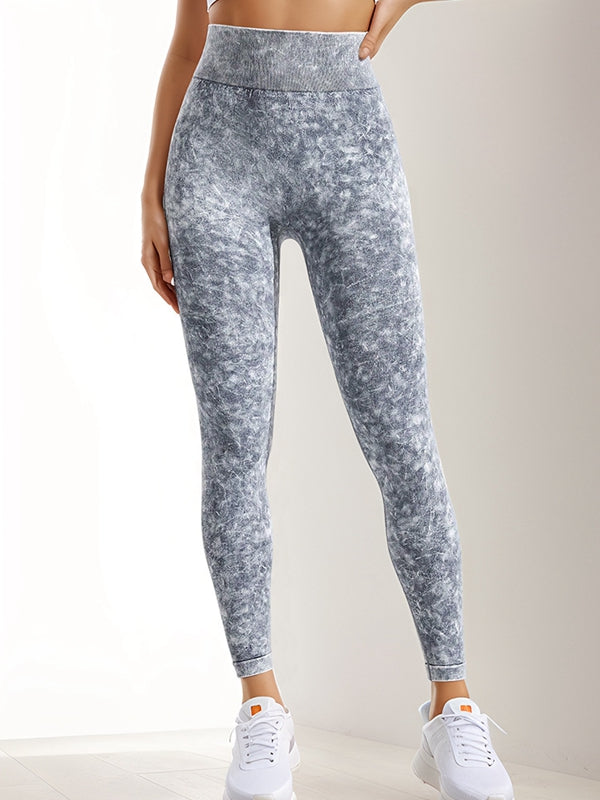 ZASUWA Damen Nahtlose Denim Scrunch Bum Leggings