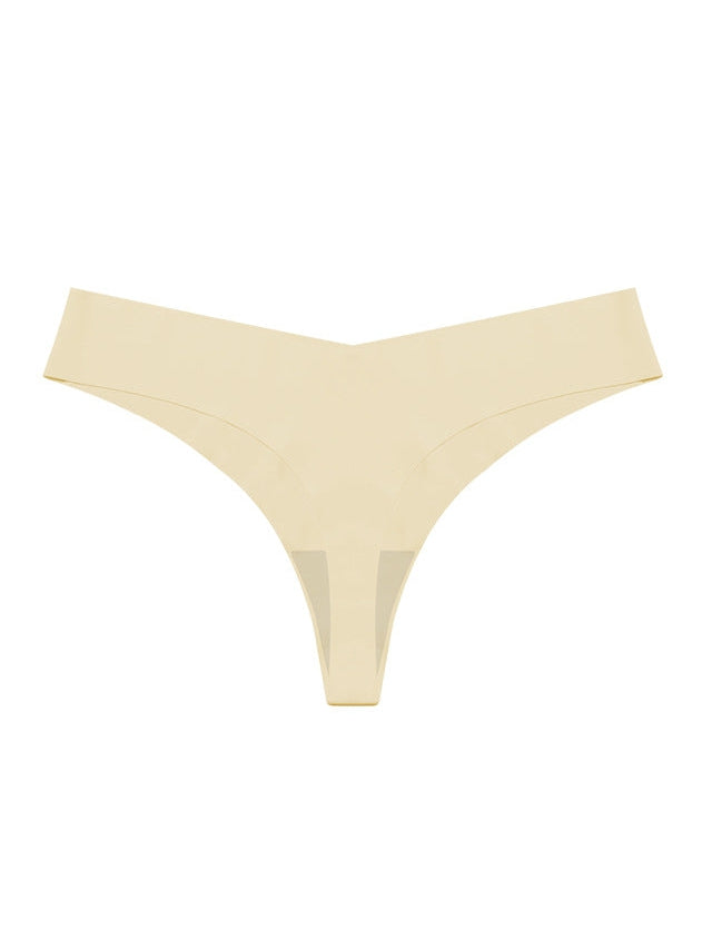 Seamless V-shape waisted T-back Underwear