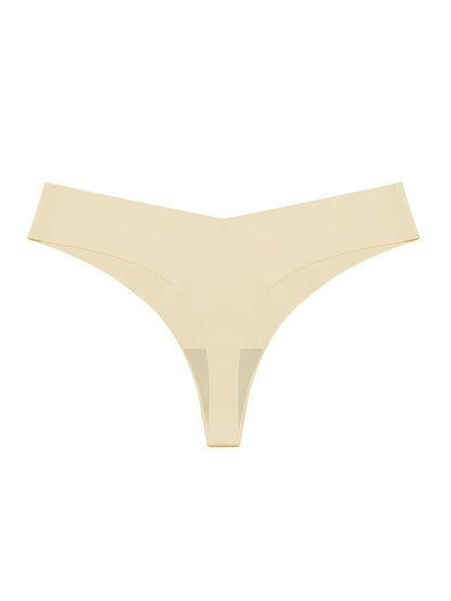 Seamless V-shape waisted T-back Underwear