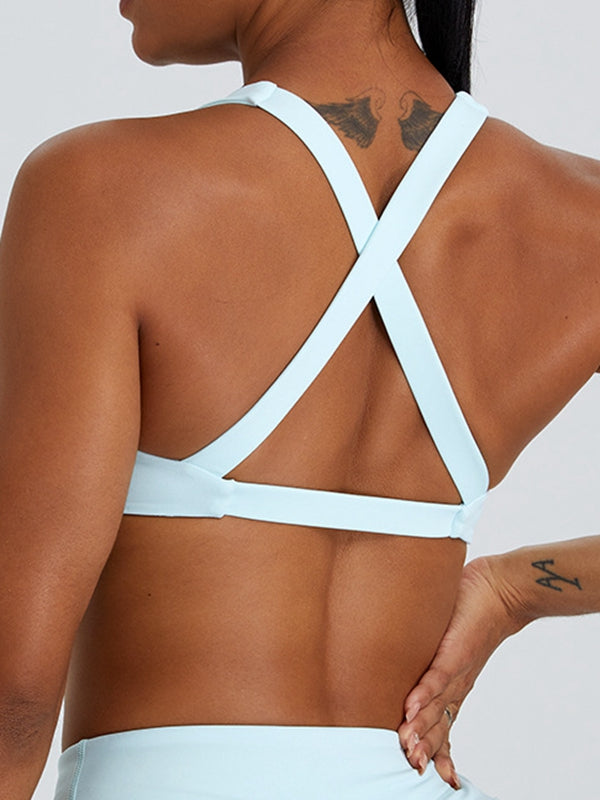 High-support Cross Back Sports Bras