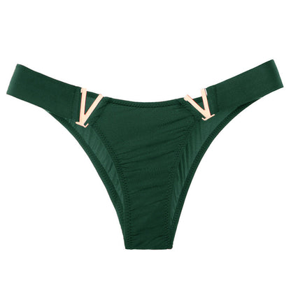 V Letter Solid Color Underwear