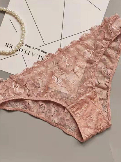 Lace Crystal Hollow Out Panties