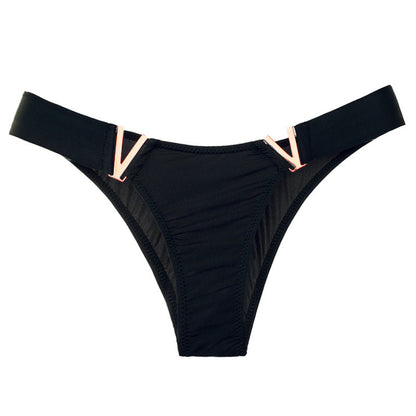 V Letter Solid Color Underwear